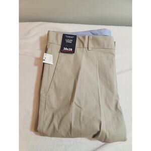 Roundtree & Yorke NWT Andrew Straight Pants Mens 38 X 28 Beige Business Chino